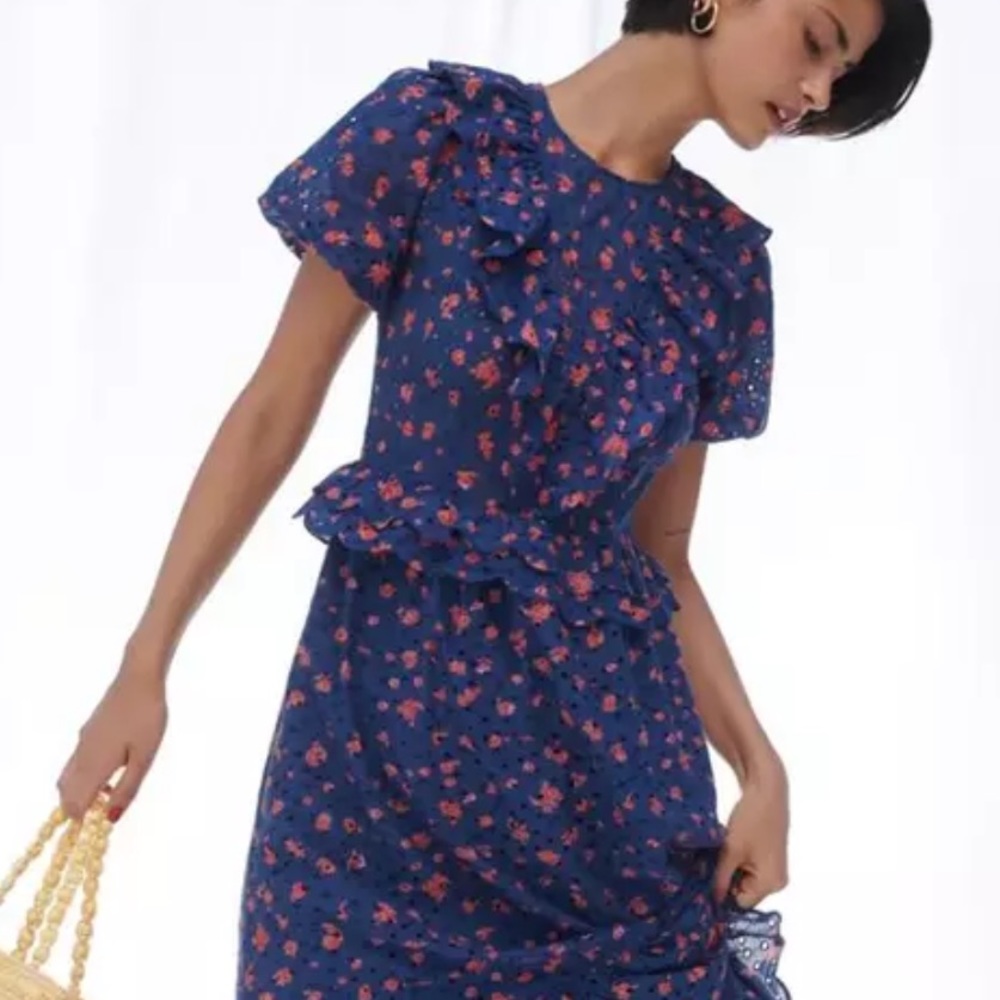 Urban Outfitters Blue Uma Floral Maxi Dress